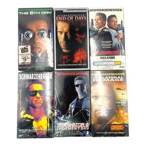 Arnold Schwarzenegger VHS Lot of 6 Terminator End of Days Collateral Damage more